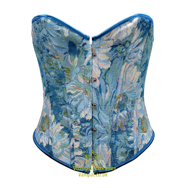 Oil Painting Jacquard Strapless Shape Corset