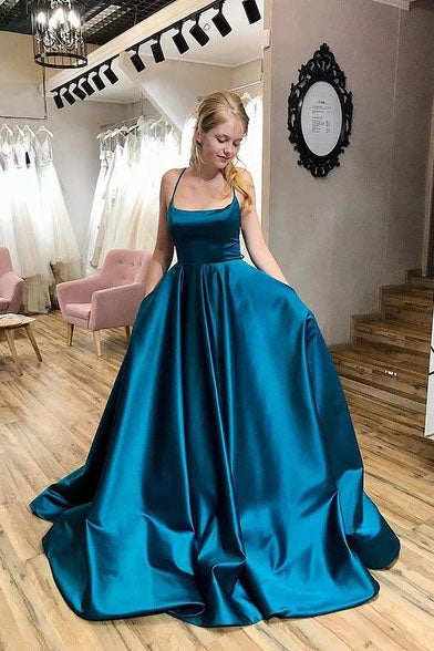 Long Backless Prom Dress With Criss-Cross Straps