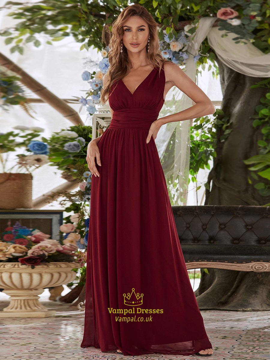 Maxi Long Wholesale Evening Dresses Double V-Neck Elegant