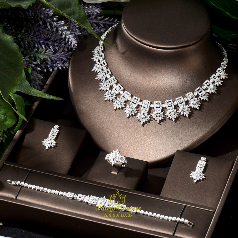 Turkish High Quality Costume Display Set African Jewelry Sets Nigerian Women Wedding Necklace Earring Set Accessoire Femme