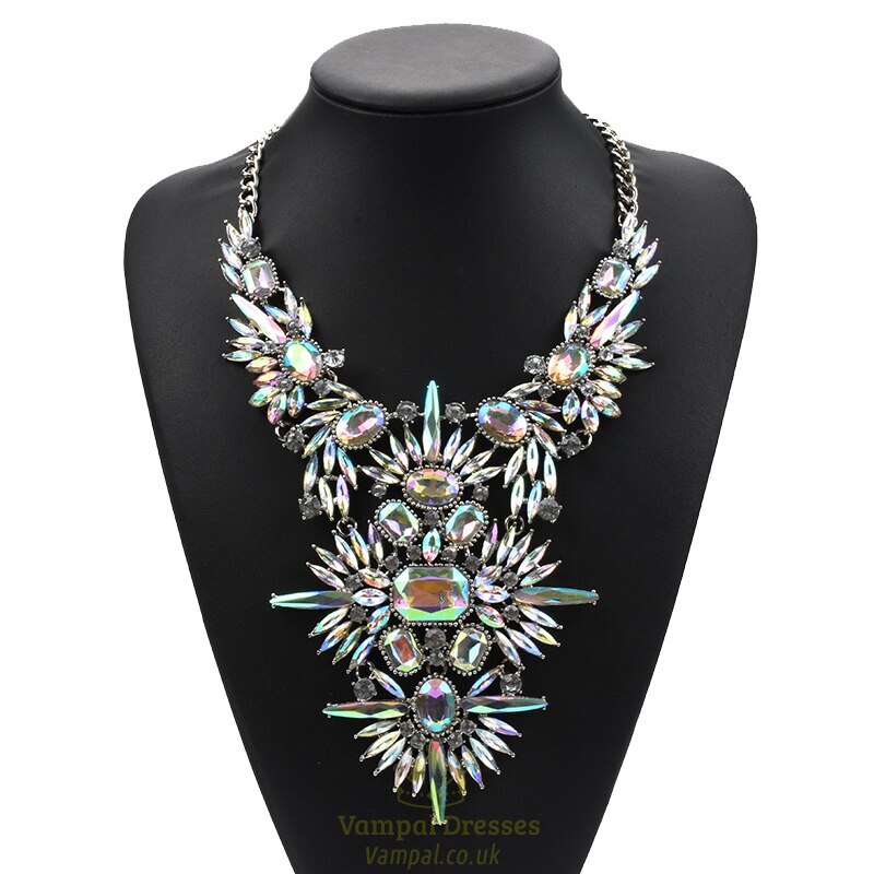 Strass Quaste Statement Großer Kragen Halskette Große Bib Chunky Charm Halskette Schmuck Ab Kristall Boho Ethnische Vintage Frauen