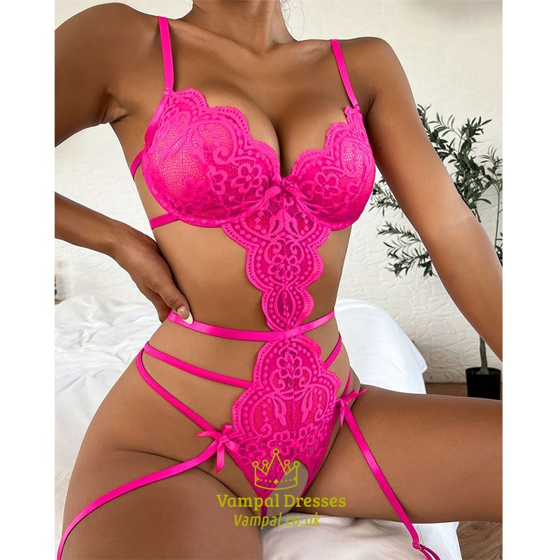 Lenceria Hot Lingerie Set Women Push Up Bra Garter Set Underwear Sets Transparent Lace Plus Size Backless Straps