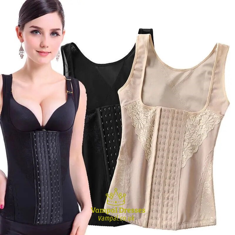 Women's Waist Trainer Push Up Vest Tummy Belly Girdle Body Shaper