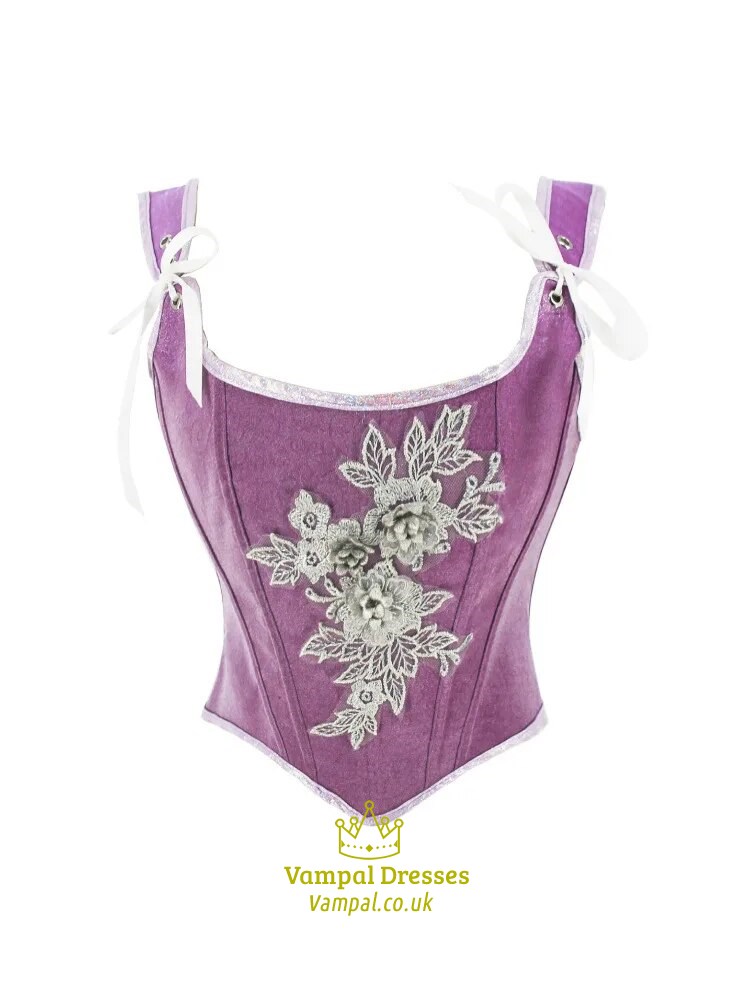 Vintage Floral Bustier Crop Top