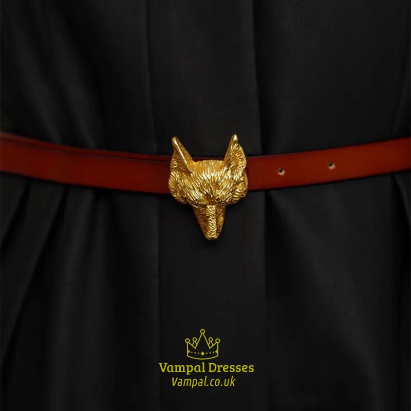 (Four Seasons Fox Head Alloy Leather Belt: Express Your Style)