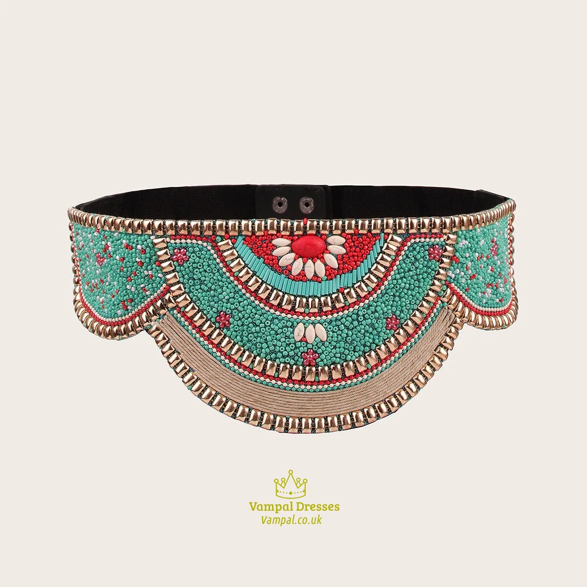 Style A (Handcrafted Bohemian Color Shell Bead Elastic Waist Belt ...