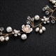 Florales Perlen-Braut-Kranz-Stirnband mit Kristall-Verzierungen