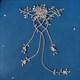 Kristall-Haarkamm mit Quaste und Strass-Tiara-Haarband