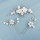 Ceramic Flower Hair Accessories For Bridal