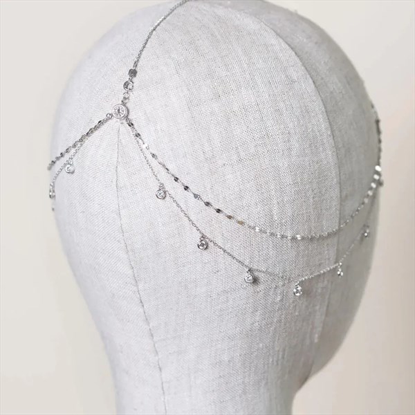 Gold-Color Boho Crystal Head Chain: Bridal Forehead Jewelry For ...