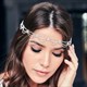 Wavy Bling Forehead Chain Headband - Bohemian Bridal Hair Jewelry