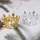 (Mini Crown Cake Topper For Kids - Silver/Gold/Color Variations)