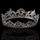 black Alloy Rhinestone King/Queen Crown For Celebrations And Costume Play