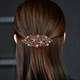 Colorful Crystal Flower Hair Clip - Retro Elegance For Women