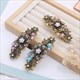 Colorful Crystal Flower Hair Clip - Retro Elegance For Women