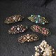 Colorful Crystal Flower Hair Clip - Retro Elegance For Women