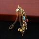 Colorful Crystal Flower Hair Clip - Retro Elegance For Women