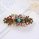 Colorful Crystal Flower Hair Clip - Retro Elegance For Women
