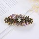 Colorful Crystal Flower Hair Clip - Retro Elegance For Women