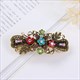 Colorful Crystal Flower Hair Clip - Retro Elegance For Women