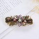 Colorful Crystal Flower Hair Clip - Retro Elegance For Women