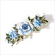 Purple Rose Crystal Flower Spring Hairpin – Vintage Elegance