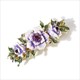 Purple Rose Crystal Flower Spring Hairpin – Vintage Elegance