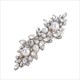 Vintage Ink Blue Rhinestone Crystal Flower Bow Hairpin
