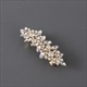 Vintage Ink Blue Rhinestone Crystal Flower Bow Hairpin