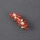 Vintage Ink Blue Rhinestone Crystal Flower Bow Hairpin