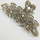 Rhinestone Crystal Flower Hair Claws – Retro Hair Accessory