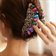 Rhinestone Crystal Flower Hair Claws – Retro Hair Accessory