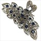 Rhinestone Crystal Flower Hair Claws – Retro Hair Accessory