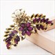 Rhinestone Crystal Flower Hair Claws – Retro Hair Accessory