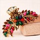 Rhinestone Crystal Flower Hair Claws – Retro Hair Accessory