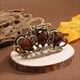Antik Bronze Strass Haarspange – Retro Metall Spange Klipp