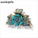 Vintage Metal Rose Flower Hair Claw Clip