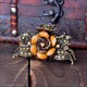 Vintage Metal Rose Flower Hair Claw Clip