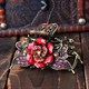 Vintage Metal Rose Flower Hair Claw Clip