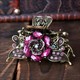 Vintage Metal Rose Flower Hair Claw Clip