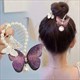 Vintage Embroidered Butterfly Claw Clip For Women