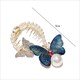Vintage Embroidered Butterfly Claw Clip For Women