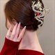 Red Bead Metal Rhinestone Tiara For Chinese New Year