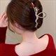 Red Bead Metal Rhinestone Tiara For Chinese New Year