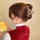 Red Bead Metal Rhinestone Tiara For Chinese New Year
