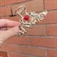 Red Bead Metal Rhinestone Tiara For Chinese New Year
