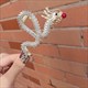 Red Bead Metal Rhinestone Tiara For Chinese New Year