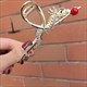 Red Bead Metal Rhinestone Tiara For Chinese New Year