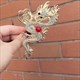 Red Bead Metal Rhinestone Tiara For Chinese New Year