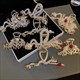 Chinese Dragon Rhinestone Pearl Hair Clips